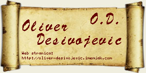 Oliver Desivojević vizit kartica